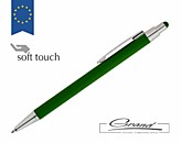 Ручка металлическая «Calvin Stylus Soft», зеленая