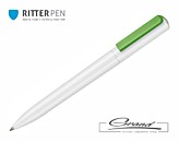 Ручка «Split White Neon», белая с зеленым