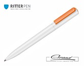 Ручка «Split White Neon», белая с оранжевым