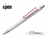 Ручка шариковая «Clamp», белая с красным