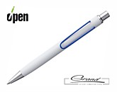 Ручка металлическая «Clamp», белая с синим