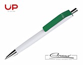 Ручка шариковая «Shark PL», белая с зеленым
