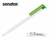 Ручка шариковая «Super Hit Basic», белая с зеленым