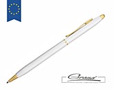 Ручка металлическая шариковая «Женева» в СПб, белая