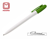 Ручка шариковая «Bay BC», белая с зеленым
