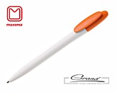 Ручка шариковая «Bay BC», белая с оранжевым
