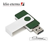Флешка «Klio Twista», зеленая с белым