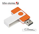 Флешка «Klio Twista», оранжевая с белым