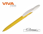 Ручка пластиковая шариковая «Rico Mix», желтая с белым