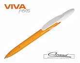 Ручка пластиковая шариковая «Rico Mix», оранжевая с белым