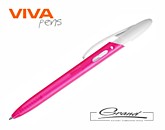 Ручка пластиковая шариковая «Rico Mix», розовая с белым