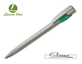 Эко-ручка шариковая «Kiki Ecoline E», серая с зеленым