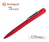 Флеш-ручка soft touch «IQ», красная