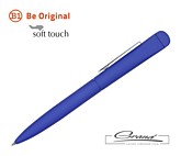 Флеш-ручка soft touch «IQ», синяя