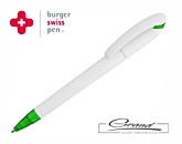 Ручка шариковая «Beo Sport», белая с зеленым