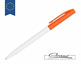 Ручка шариковая «Mondriane»,белая с оранжевым