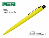 Ручка шариковая «Lumos M» soft-touch, желтая