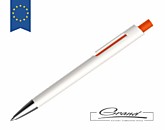 Промо-ручка «Bianco White», белая с оранжевым