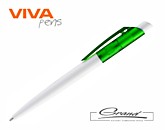 Ручка шариковая «Vini White Bis», белая с зеленым