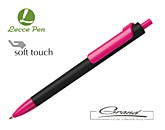 Ручка шариковая «Forte Soft Black» в СПб, черная с розовым