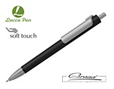 Ручка шариковая «Forte Soft Black» в СПб, черная с серым