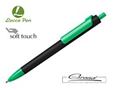 Ручка шариковая «Forte Soft Black» в СПб, черная с зеленым