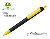 Ручка шариковая «Forte Soft Black» в СПб, черная с желтым