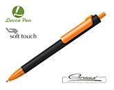 Ручка «Forte Soft Black» в СПб, черная с оранжевым