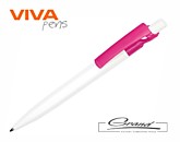 Ручка пластиковая шариковая «Maxx White», белая с розовым