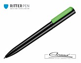 Ручка «Split Black Neon», черная с зеленым