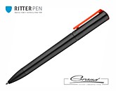 Ручка «Split Black Neon», черная с оранжевым