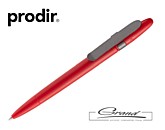 Ручка шариковая Prodir DS5 TSM Metal Clip, красная с серым