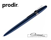 Ручка шариковая Prodir DS5 TSM Metal Clip, синяя с серым