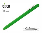 Ручка «Slider Soft Touch», зеленая