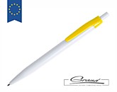 Ручка шариковая «KIFIC», белая с желтым