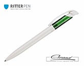 Ручка шариковая пластиковая «Bio-Pen», белая зеленым