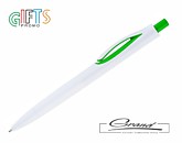 Ручка шариковая «Fili», белая с салатовым