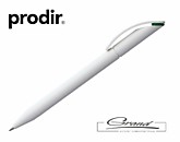 Ручка шариковая «Prodir DS3 TMM-X», белая с зеленым