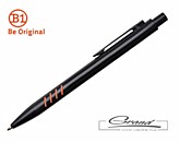 Ручка металлическая «Tattoo», черная с оранжевым