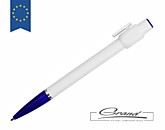 Ручка пластиковая шариковая «Тенерифе», белая с синим