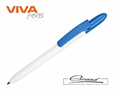 Ручка пластиковая шариковая «Fill White», белая с голубым