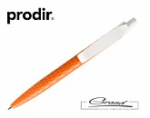 Ручка шариковая «Prodir QS01 PMP-P», оранжевая с белым