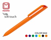Ручка шариковая «Flow Pure» c покрытием soft touch и прозрачным клипом