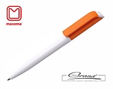 Эко-ручка шариковая «Tag Green TA2-BC», белая с оранжевым
