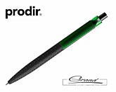 Ручка шариковая «Prodir QS03 PMT», черная с зеленым