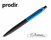 Ручка шариковая «Prodir QS03 PMT», черная с голубым