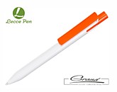 Ручка шариковая «Zen White» в СПб,  белая с оранжевым
