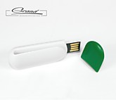 USB flash-карта «Alma», белая с зеленым