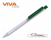 Промо-ручка шариковая «Otto Solid», белая с зеленым