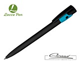 Ручка шариковая «Kiki Black Ecoline», черная с голубым